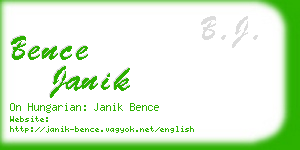 bence janik business card